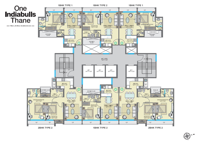 One Indiabulls Thane 1BHK Plan